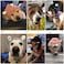 Frienda Quiet Ears for Dogs, Dog Ear Muffs Noise Protection Knitted Dog Hats Pet Ears Warm Dog Ear Cover Winter Hat Dog Snood Head Wrap Bunny Costume for Medium to Large Dogs Cats Pets (Red