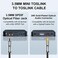 كابل EMK مطلي بالذهب عيار 24 قيراطًا من نوع Toslink إلى Mini Toslink، كابل صوتي بصري رقمي مضفر من النايلون، كابل بصري صغير 3.5 مم للمسرح المنزلي ومكبرات الصوت (طول 1 متر/3 أقدام، Mini Toslink 3.5 مم،