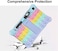 جراب ALHBEJT للتابلت لجهاز Galaxy Tab A7 10.4 بوصة 2021SM-T500/T505/T507، غطاء سيليكون مضاد للتوتر مع حامل وقلم، مناسب لجهاز Samsung Tab A7 Pop، ألعاب لتخفيف التوتر (أزرق فاتح ملون)