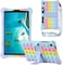 جراب ALHBEJT للتابلت لجهاز Galaxy Tab A7 10.4 بوصة 2021SM-T500/T505/T507، غطاء سيليكون مضاد للتوتر مع حامل وقلم، مناسب لجهاز Samsung Tab A7 Pop، ألعاب لتخفيف التوتر (أزرق فاتح ملون)