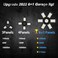 AUDLES 2 Pack LED Garage Light, 200W LED Shop Light, E26/E27 Garage Lights Super Bright Deformable LED Garage Ceiling Light with 61 Adjustable Panels Garage Lighting, Bay Light, Attic Light, Basement