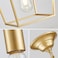 ANJIADENGSHI Lantern Pendant Light Iron Cage 1 E26 Bulbs Chandelier for Dining Room Kitchen, Gold Plating (Bulbs Not Included