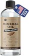 Kate Naturals Mineral Oil for Wood Cutting Board Oil, Butcher Block, and Knife. Food Grade Mineral Oil for Wooden Cutting Board (8oz, Food Safe Oil