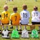 Shappy 16 Pcs Soccer Party Bags Kids Soccer Drawstring Backpack Bags Sports Football Goodie Snack Bags Soccer Party Favors Soccer Treat Bags for Boys Girls Birthday Party Supplies (Soccer