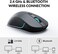 Keychron M3 Wireless Mouse, PAW3395 Sensor with Programmable Macro Button 26,000 DPI Supports 2.4 GHz/Bluetooth 5.1, 79g Ultra-Light Ergonomic Design Up to 70 Hours Using for PC Mac Laptop - Black