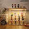 LANSCOERY Clear Acrylic Display Case with Light, Assemble 4 Tier Display Box Stand with Wooden Base, Dustproof Protection Showcase for Collectibles Memorabilia Figurines (11.8x8.9x11inch;30x22.5x28cm