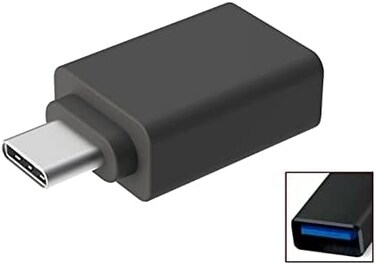 ienza USB-C Adapter for Connecting Wireless Receivers, Keyboards, Mice/Mouse, Camera Picture Transfer, Portable Hard Drives, Printers, Speakers, Headsets, EarbudsOther Cables with USB-A Connectors