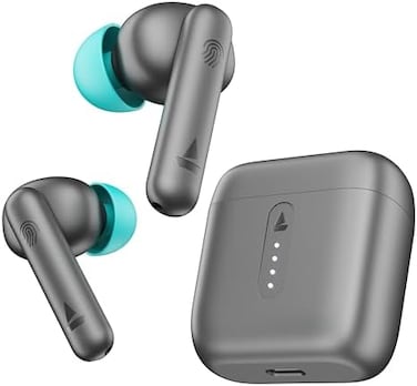 boAt Airdopes 141 Bluetooth 5.1 Truly Wireless in Ear Earbuds with 42H Playtime, Beast Mode(Low Latency Upto 80msfor Gaming, IPX4 Water Resistance, ENx Tech, IWP, Smooth Touch Controls(Cyan Cider