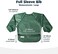 Tiny Twinkle Mess Proof Baby Bib, 2 Pack Long Sleeve Bib Outfit, Waterproof Bibs for Toddlers, Machine Washable, Tug Proof (Slate Olive, Small 6-24 Months