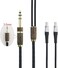 NewFantasia 6N OCC Copper Silver Plated Upgrade Audio Cable Compatible with Sennheiser HD800, HD800S, HD820 Headphones with 3.5mm Male and 6.3mm Adapter Walnut Wood Shell