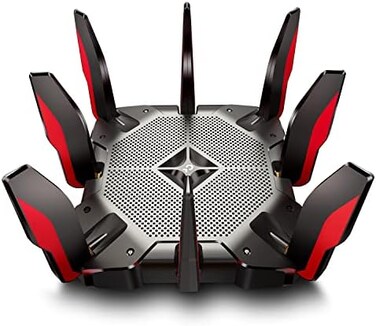 TP-Link WiFi 6 Internet Gaming Router - Tri Band High-Speed ax Router, Wireless Smart VPN Router for a Large Home, 2.5G WAN, 8 Gigabit LAN Ports (Archer AX10000