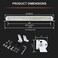 شريط إضاءة LED مقاوم للماء للقوارب من BIGLION.X، شريط إضاءة LED أبيض مزدوج (22 بوصة) بقوة 200 واط وشدة إضاءة 22000 لومن، مناسب للقوارب والأرصفة واليخوت، مقاوم للماء بمعيار IP68، يعمل بجهد 12 فولت أو 2