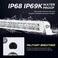 شريط إضاءة LED مقاوم للماء للقوارب من BIGLION.X، شريط إضاءة LED أبيض مزدوج (22 بوصة) بقوة 200 واط وشدة إضاءة 22000 لومن، مناسب للقوارب والأرصفة واليخوت، مقاوم للماء بمعيار IP68، يعمل بجهد 12 فولت أو 2