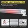شريط إضاءة LED مقاوم للماء للقوارب من BIGLION.X، شريط إضاءة LED أبيض مزدوج (22 بوصة) بقوة 200 واط وشدة إضاءة 22000 لومن، مناسب للقوارب والأرصفة واليخوت، مقاوم للماء بمعيار IP68، يعمل بجهد 12 فولت أو 2