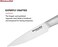 KitchenAid Gourmet Forged Stainless Steel Serrated Utility Knife with Custom-Fit Blade Cover, 5.5-inch, Sharp Kitchen Knife, High-Carbon Japanese Stainless Steel Blade, Brushed Stainless Steel Handle