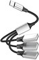 MOGOOD USB C Male to Three USB Female Cable Adapter,Type C to 3 Type A 2.1 Port Splitter Dongle Cord Converter Connector Multiple Multi Hub for MacBook,iPad Pro Air,Microsoft Surface Go,PC,Laptop