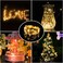 مجموعة أضواء زينة من مانديك، عبوتان، 100 مصباح LED، طول 33 قدمًا، تعمل بمنفذ USB، سلك فضي، أضواء صغيرة مع جهاز تحكم عن بعد، مناسبة لتزيين المنزل (أبيض دافئ)