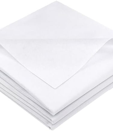 PLANTIONAL Medium Weight White Iron-On Non-Woven Fusible Interfacing: 39 x 72 inch Medium Weight Non-Woven Interfacing Iron On Polyester Single-Sided Interfacing for DIY Crafts Supplies