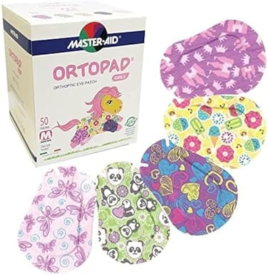 Ortopad Bamboo Girls Eye Patches, 50/box (Medium Size, 2-4 yrsIce Cream Pack