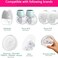 LOZAEVE 18mm Silicone Flange Inserts Compatible with for Spectra S1/S2, Medela, Bellababy, Elvie, Paruu R12 P10, Momcozy S9 S10 S12 Pro, Freemie Breast Pump Shield, Reduce 27-28mm Tunnel to 18mm, 2pcs
