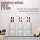 Artanis Home Clear Refillable Shampoo and Conditioner Bottles - Body Wash, Shampoo and Conditioner Dispenser - PET Plastic Shampoo Bottles Refillable with Pump - Waterproof Labels - 16 oz, 3 Pack (Sta