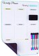 Yuc Magnetic Dry Erase Vertical Weekly Calendar for Fridge with New Premium Stain Resistant Technology - Whiteboard Organizer Planner - Dry Erase White Board Calendar - Refrigerator Magnets