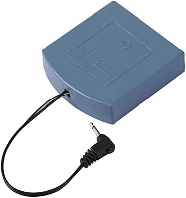 HOMEYUER External Power Supply Box with 2.5mm and 3.5mm Jack for Some Safe Box with External Battery Supply Like BARSKA Safe, 4 AA Battery Holder with Wires, 6V Backup Power Source for The Safe Box