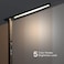 Banrterd Desk Lamp, LED Desk Lamp with Wireless Charger, USB Charing Port, Desk Lamps for Home Office, Dimmable Eye-Protecting Desk Light with Night Light, Digital Alarm Clock, Temperature, Black