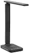 Banrterd Desk Lamp, LED Desk Lamp with Wireless Charger, USB Charing Port, Desk Lamps for Home Office, Dimmable Eye-Protecting Desk Light with Night Light, Digital Alarm Clock, Temperature, Black