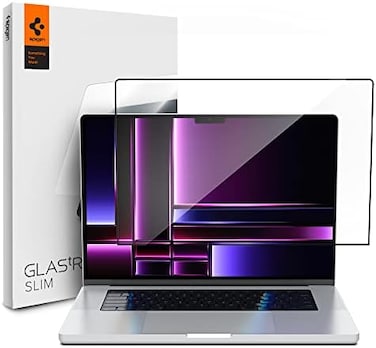 Spigen GLAStR Slim Screen Protector for MacBook Pro 16 inch (M4 Pro / M4 Max / M3/M2/M1 series2024-2021 Premium Tempered Glass