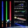 MIWIND Light Up Saber 3 Packs 3 Colors LED Expandable Dual Light Swords Set with Sound (Motion Sensitive, Light Up Sabers for Kids Adults Gifts for Christmas Dress Up Costume, Galaxy War Fighters