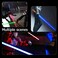 MIWIND Light Up Saber 3 Packs 3 Colors LED Expandable Dual Light Swords Set with Sound (Motion Sensitive, Light Up Sabers for Kids Adults Gifts for Christmas Dress Up Costume, Galaxy War Fighters