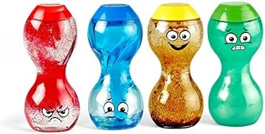 hand2mind Learning Resources Sensory Bottles to Express Your Feelings, Kids, Emotions, Easy to Grip, 3Years Old