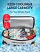 YAKHACKER Kayak Cooler, Waterproof Seat Back Cooler for Kayaks with Lawn-Chair Style Seats, Kayak Accessories Cooler Bag, Portable Ice Chest Cooler for Kayaking, Travel, Lunch, BeachesTrips