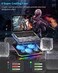 KeiBn Upgarde Laptop Cooling Pad, RGB Lights Laptop Cooler 6 Fans for 15.6-17.3 Inch Laptops, 7 Height Stands, 10 Modes Light, 2 USB Ports, Desk or Lap Use (A8,Blue
