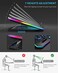 KeiBn Upgarde Laptop Cooling Pad, RGB Lights Laptop Cooler 6 Fans for 15.6-17.3 Inch Laptops, 7 Height Stands, 10 Modes Light, 2 USB Ports, Desk or Lap Use (A8,Blue