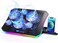 KeiBn Upgarde Laptop Cooling Pad, RGB Lights Laptop Cooler 6 Fans for 15.6-17.3 Inch Laptops, 7 Height Stands, 10 Modes Light, 2 USB Ports, Desk or Lap Use (A8,Blue