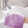 Puomue 6 Pack Microfiber Glass Cleaning Cloth, 16 Inch X 16 Inch, Lint Free Quickly Clean Window, Glasses, Windshields, Mirrors, and Stainless Steel, Pink