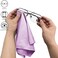 Puomue 6 Pack Microfiber Glass Cleaning Cloth, 16 Inch X 16 Inch, Lint Free Quickly Clean Window, Glasses, Windshields, Mirrors, and Stainless Steel, Pink