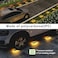 DetarZinLED Solar Step Lights Waterproof,Warm White Deck Outdoor,Solar Fence LED,Solar for Stairs,Yard,Patio,Post,Railing,Garden,Backyard,Front Door,Pathway,Driveway,Porch(4 Pack