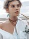 Inbagi 3 Pcs Western Jewelry for Women Bohemian Set, Boho Pendant Long Choker, Faux Leather Layered Bracelet, Dangle Earrings