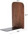 Pandapark Wood Bookends,Pack of 1 Pair,Non-Skid,Black Walnut,Office Book Stand (Black Walnut-A