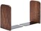 Pandapark Wood Bookends,Pack of 1 Pair,Non-Skid,Black Walnut,Office Book Stand (Black Walnut-A