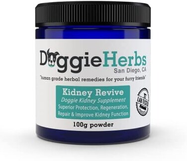 Doggie Herbs Kidney Revive - 100% Herbal Dog Kidney Health Healing Supplement for Acute and Chronic Ailments