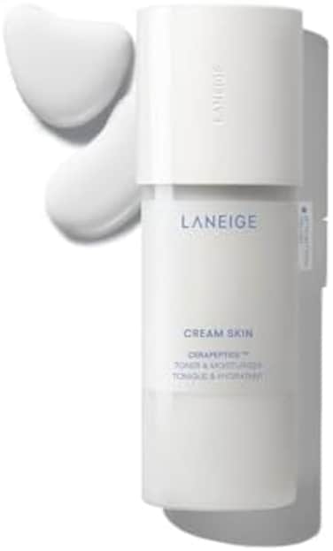 LANEIGE Cream Skin Refillable TonerMoisturizer with Ceramides and Peptides: Korean Milky Toner, Amino Acid, Nourish, Hydrate, Barrier-Boosting, Visibly Firm 160 ml
