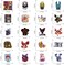 Huaiyuan 100PCS FNAF Stickers Pack, Terror Game Vinyl Waterproof Stickers for Water Bottles,Laptop,Skateboard,Phone,Computer,Car Decals ​Party Supply for Kids,Teens,Adults(Five Nights at Freddy's