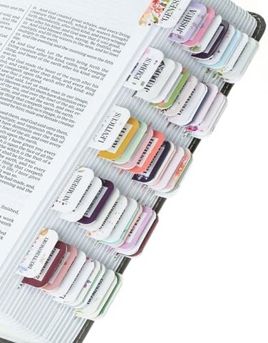 Mr. Pen- Bible Tabs, 120 pcs, Floral Design, Laminated Bible Tabs for Study Bible, Bible Tabs Old and New Testament Bible Book Tabs, Bible Tabs for Women, Tabs for Bible, Mothers Day Gifts
