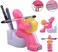 ONE250 Funny Office Gift - The Butt Station Desk Accessory Tape Dispenser, Paper Clip, Sticky NotesPen Holder, Gag Gift for Coworker (Pink
