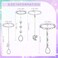 Fumete 6 Pieces Finger Ring Bracelet Linked Rhinestone Hand Harness Chain Slave Bracelet with Ring Everyday Jewelry for Women Girls