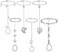Fumete 6 Pieces Finger Ring Bracelet Linked Rhinestone Hand Harness Chain Slave Bracelet with Ring Everyday Jewelry for Women Girls